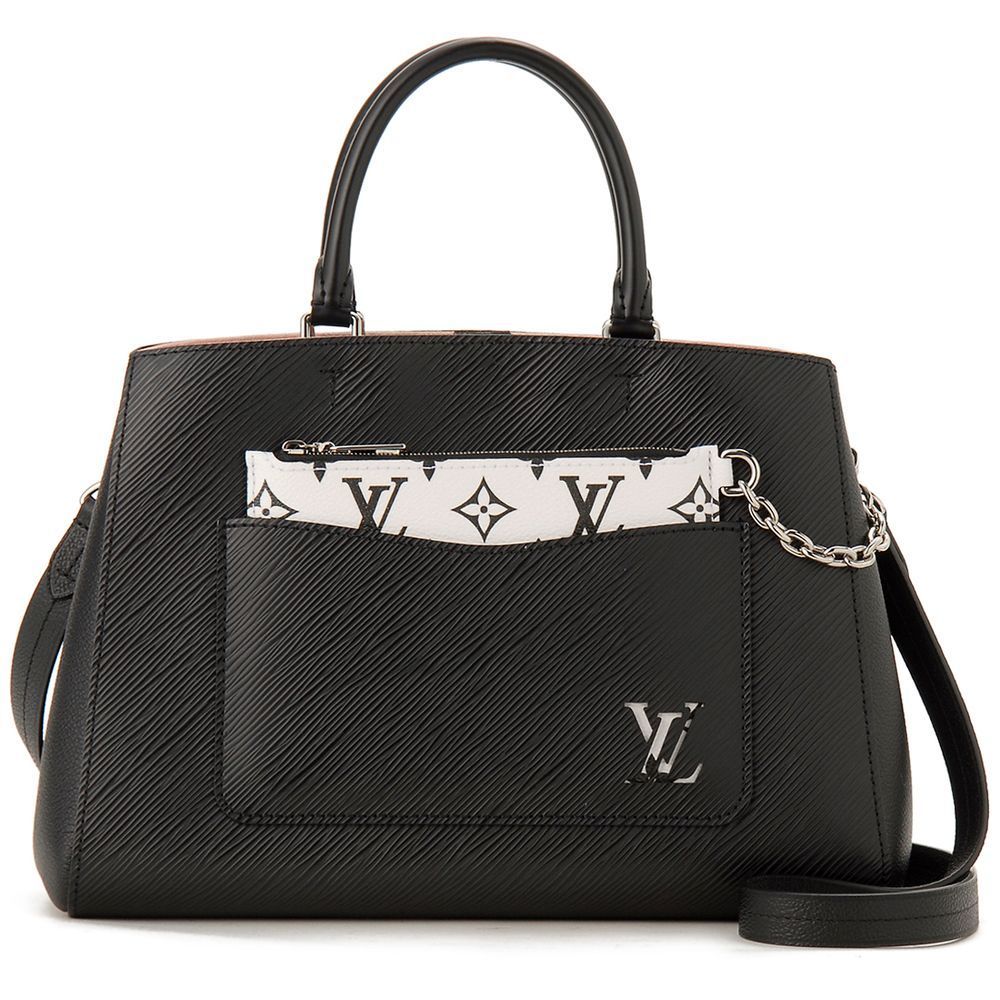 Louis Vuitton Marel MM Epi Leather Shoulder Bag black